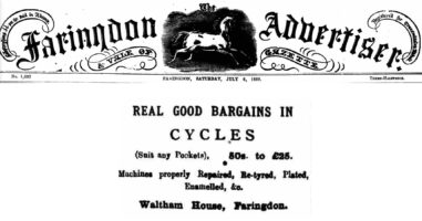 Cornmarket Waltham House Advert 1889