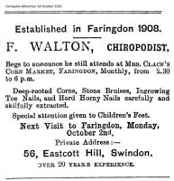 Cornmarket Walton Advert 1916
