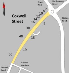 Coxwell Street Map