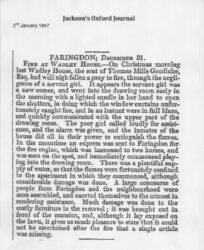 FDAHS Fire At Wadley House 1847