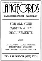 Gloucester St Langfords Advert 1988