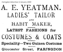 Gloucester St Yeatman Advert 1909