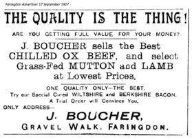 Gravel Walk Boucher Advert 1927