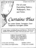 London St Curtains Plus Advert 1989