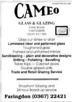 Park Rd Cameo Glass Advert 1989