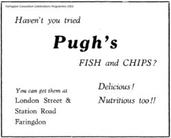 Station Rd Pugh Advert 1953